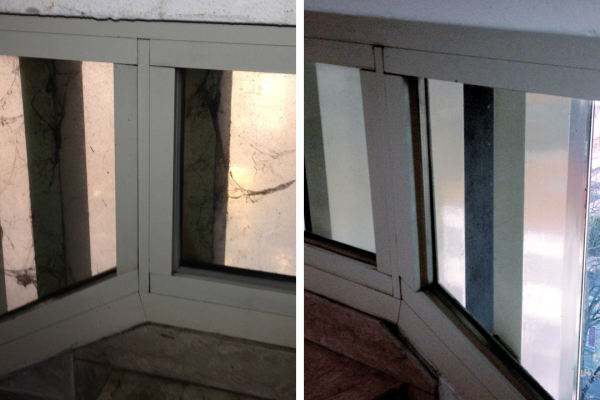 Pulitura finestre Parma, prima e dopo